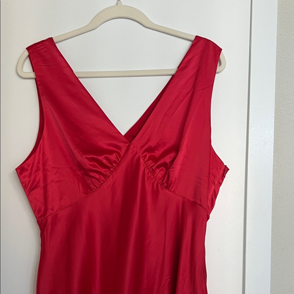 Red mini dress